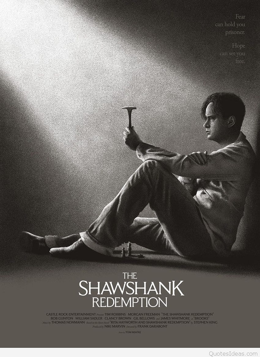 Citazioni e messaggi di Shawshank Redemption Sfondo del telefono HD
