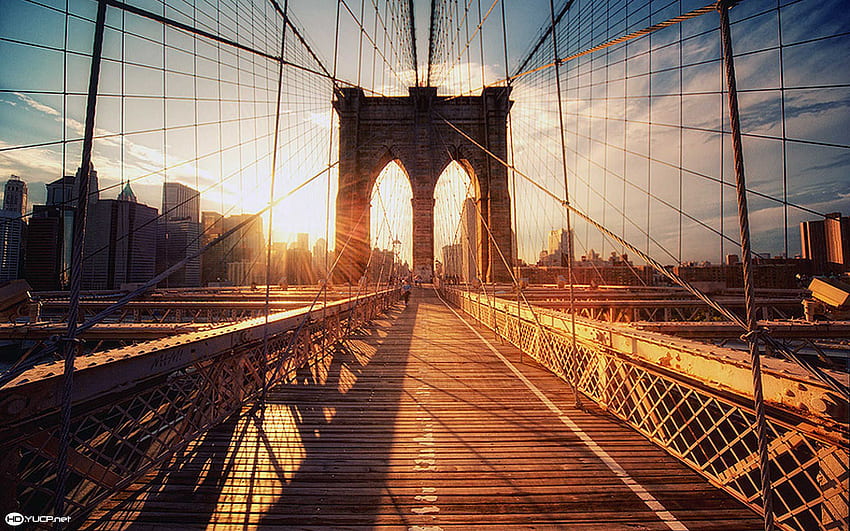 Brooklyn Bridge Sunset , Background , Sharp Sunset HD wallpaper