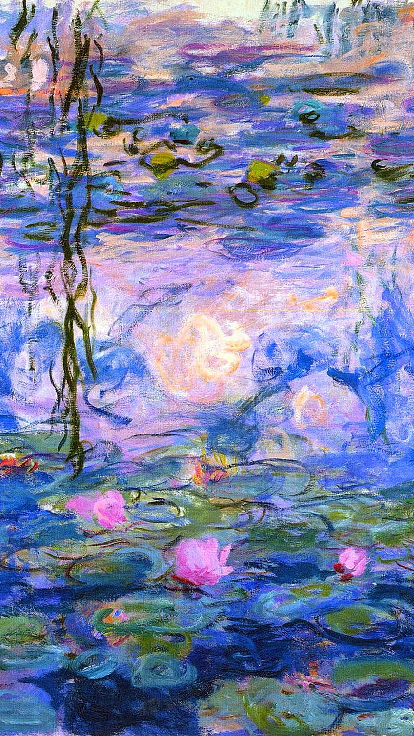 Flora Petrova en Dibujo en 2019. Nenúfares de Monet, Nenúfares de Claude Monet fondo de pantalla del teléfono