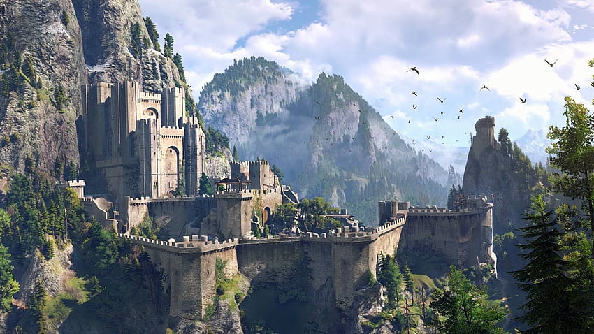 The Witcher 3: Fortification de la chasse sauvage Kaer Morhen Fond d'écran HD