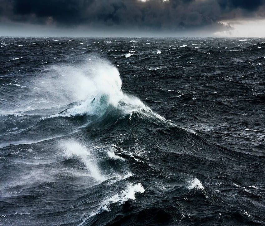 mar tormentoso, océano tormentoso fondo de pantalla