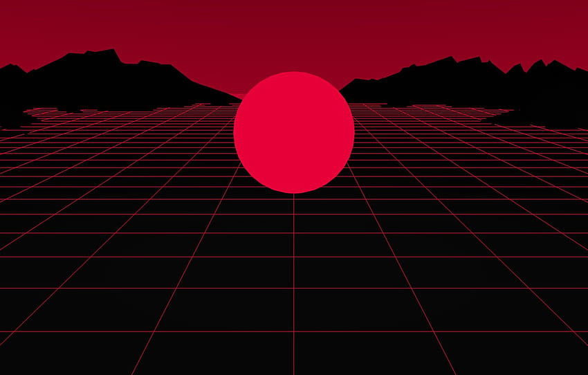 The Sun, Red, Music, Neon, Round, Star, Electronic, Synthpop, Darkwave, Synth, Retrowave, Synth Pop, Sinti, Synthwave, Synth Pop For , Section рендеринг papel de parede HD
