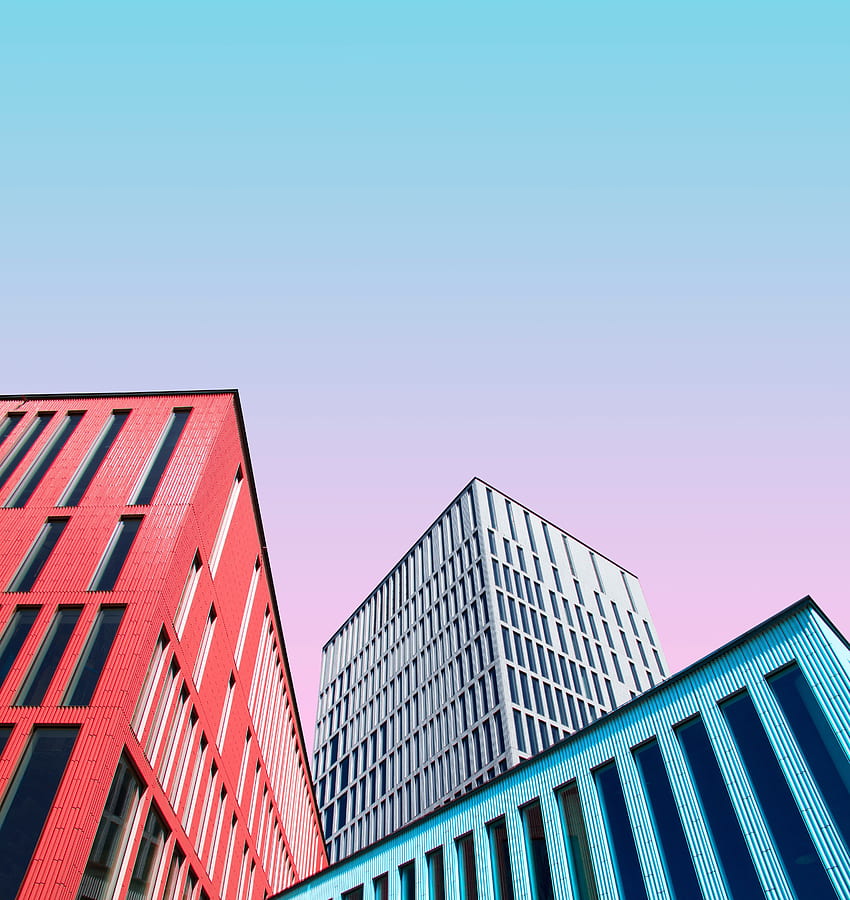 Architecture, Building, Multicolored, Motley, Minimalism, Symmetry HD phone wallpaper