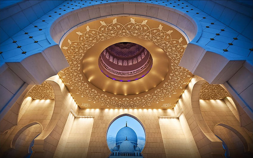 Scheich-Zayid-Moschee in Abu Dhabi Kuppeln islamische Architektur HD-Hintergrundbild