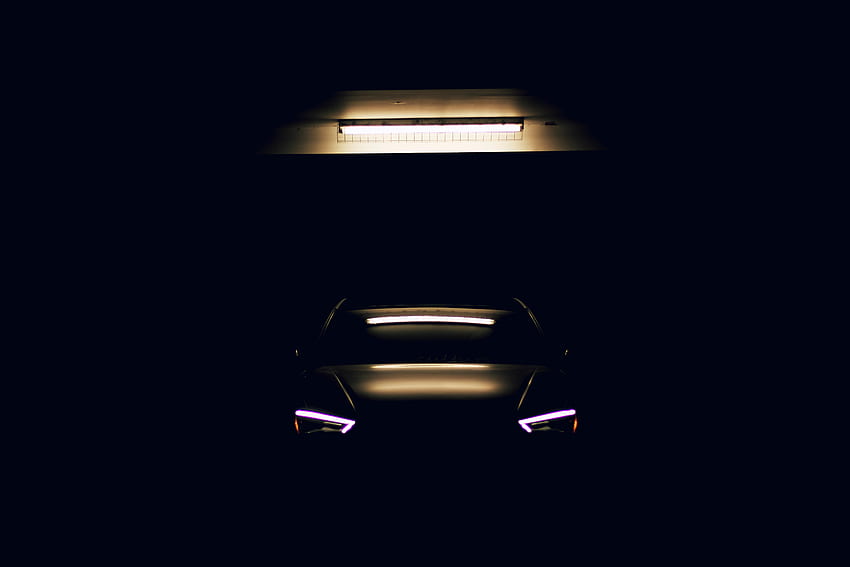 Cars, Lights, Dark, Car, Front View, Machine, Glow, Headlights HD wallpaper