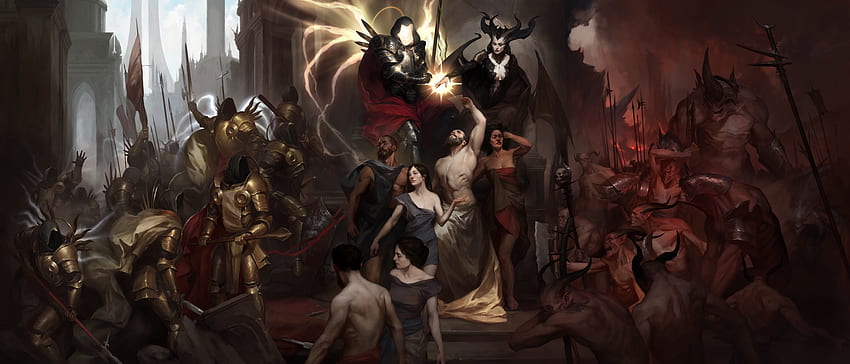 Diablo IV e antecedentes papel de parede HD