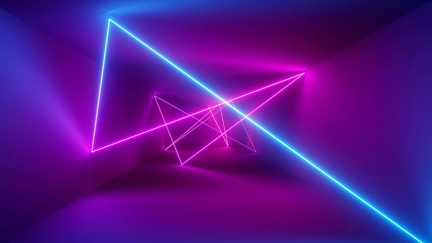 Faisceaux laser bleu et rose []. Néon, néon, allumé, jeu bleu et blanc Fond d'écran HD