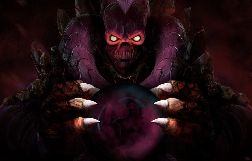skull, the demon, art, claws, Dota 2, Shadow Demon, Anti HD wallpaper
