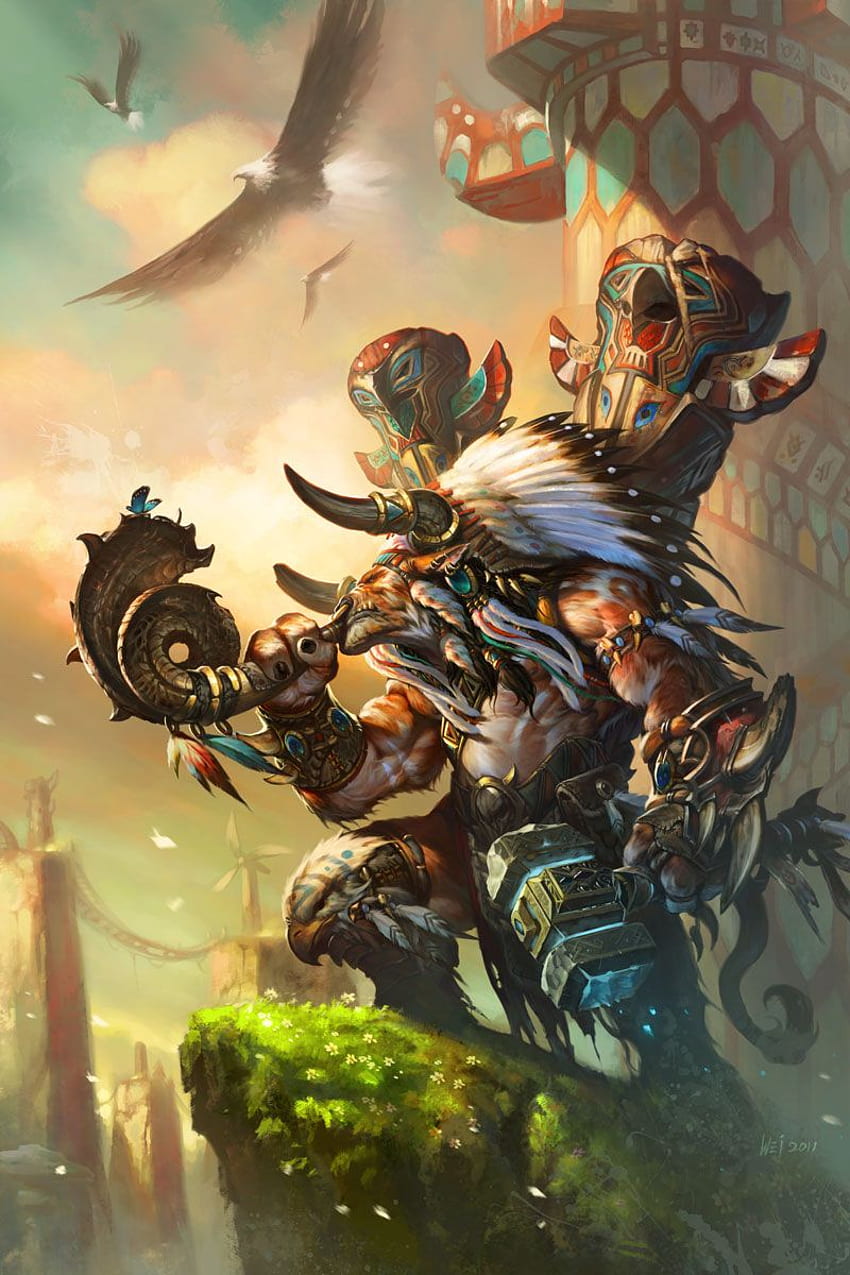 Cool wow art of Baine Bloodhoof that I've never seen before. Though I'd share. : furry HD phone wallpaper