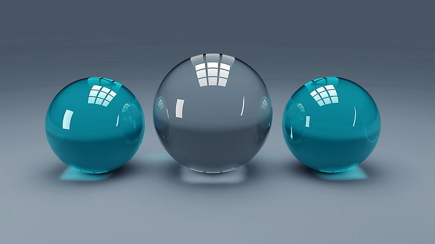 3D, повърхност, форма, стъкло, топки, размери (редактиране), размери HD тапет