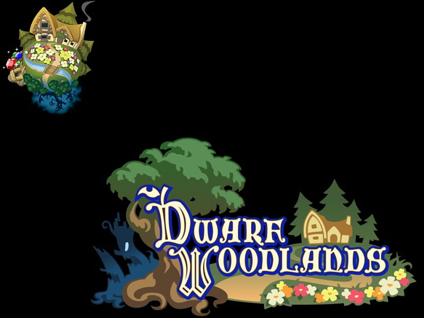 Dwarf Woodlands (BBS), reino corações nascimento pelo sono, logotipo, nascimento pelo sono, kh, bosques anões, mundo, bbs papel de parede HD