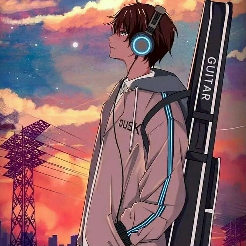 Ty Official, Anime Boy Listening To Music HD phone wallpaper