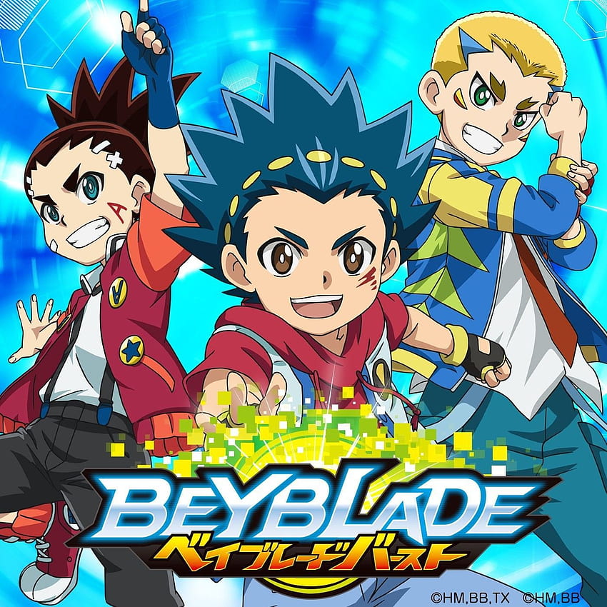 Los 3 personajes principales de Beyblade Burst: Valt Aoi (temporadas 1 y 2), Aiga Akaba (temporada 3) y Drum Koryu (temporada 4). Beyblade personajes, Beyblade burst, Dibujos animados fondo de pantalla del teléfono