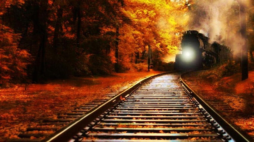 Train railroad tracks locomotive engine tractor railway HD wallpaper