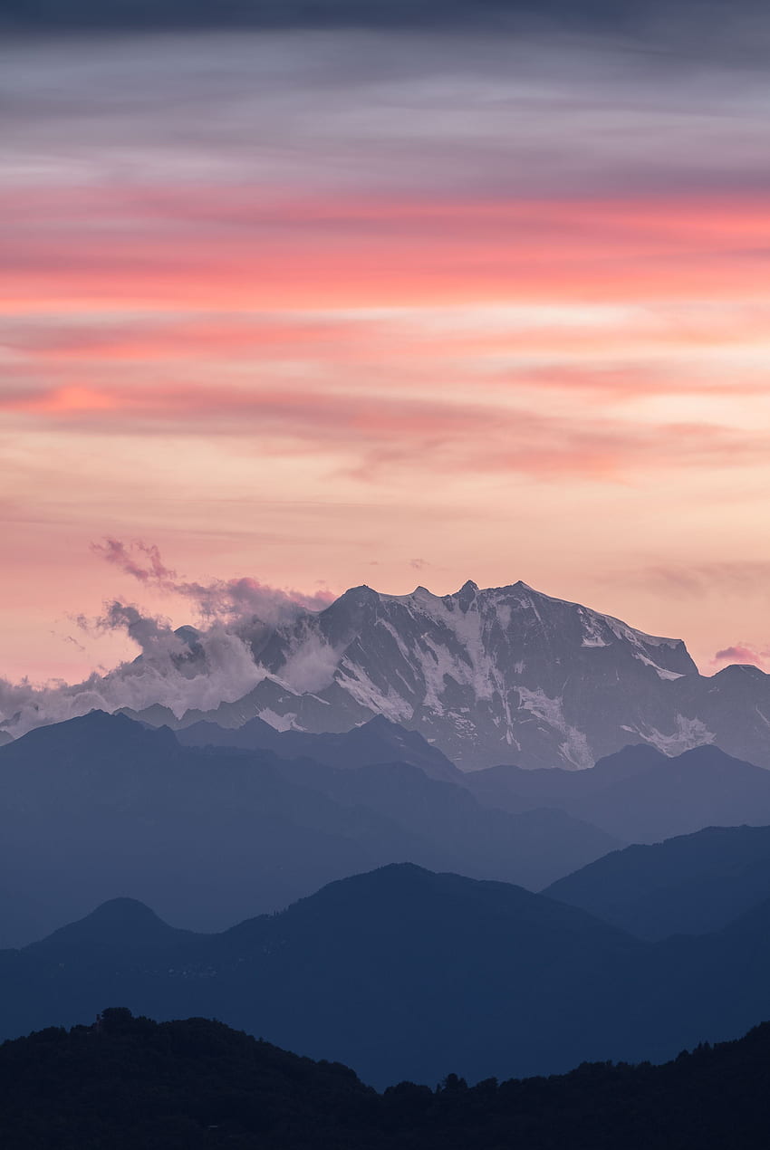 Nature, Mountains, Clouds, Vertex, Top, Fog, Switzerland, Zermatt, Monte Rose, Monte Rosa HD phone wallpaper