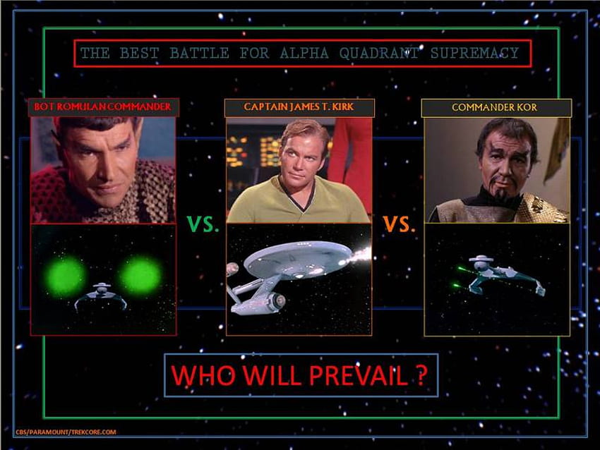 Quem Prevalecerá?, Kor, Comandante Romulano, Star Trek, Kirk papel de parede HD