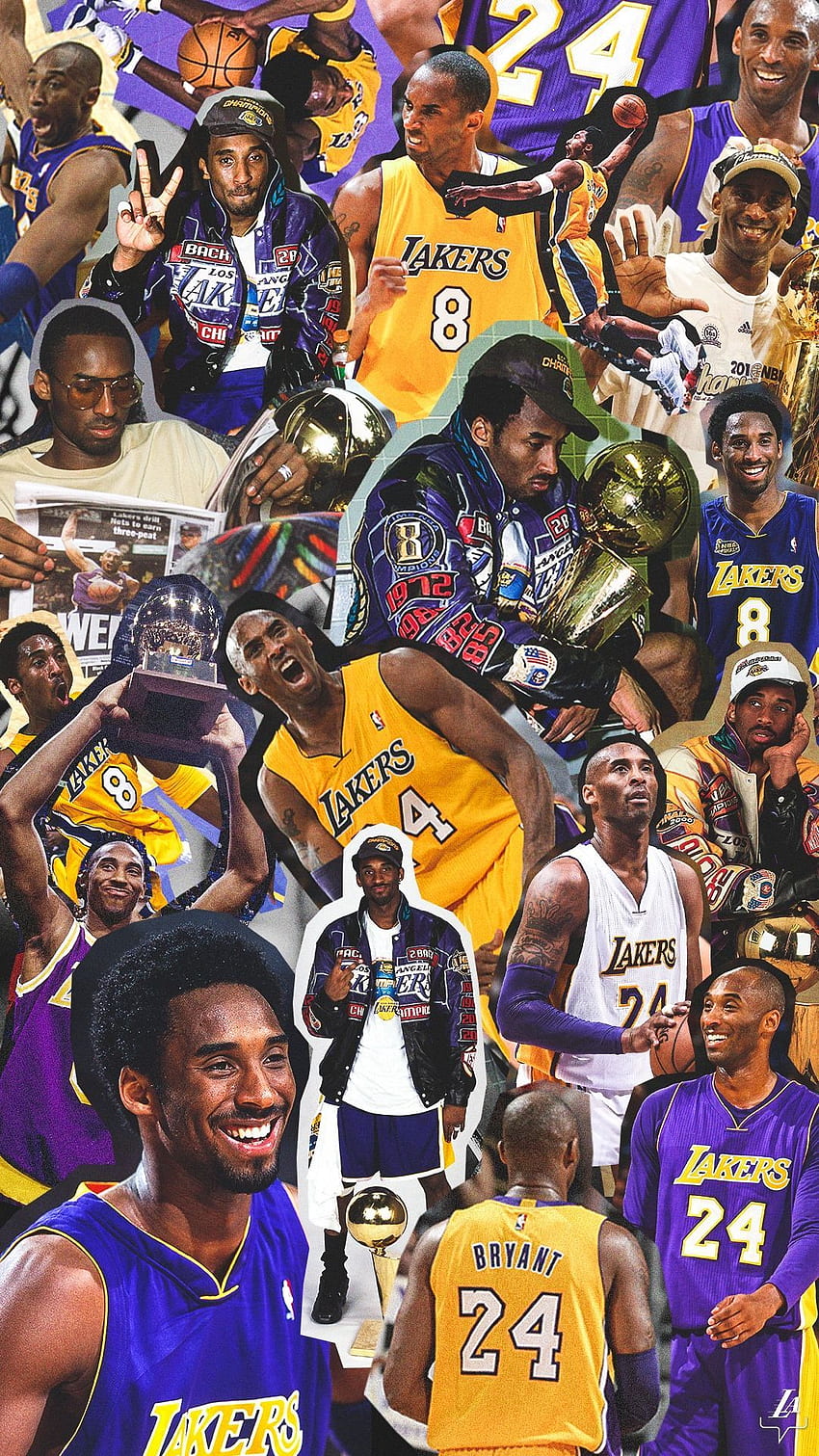 Lakers und Infografiken. Los Angeles Lakers im Jahr 2020. Kobe Bryant , Kobe Bryant Poster, Kobe Bryant HD-Handy-Hintergrundbild