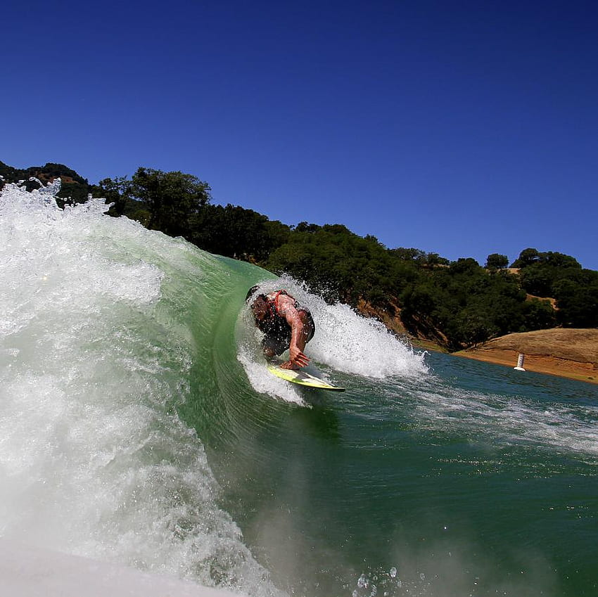 huge wakesurf wave