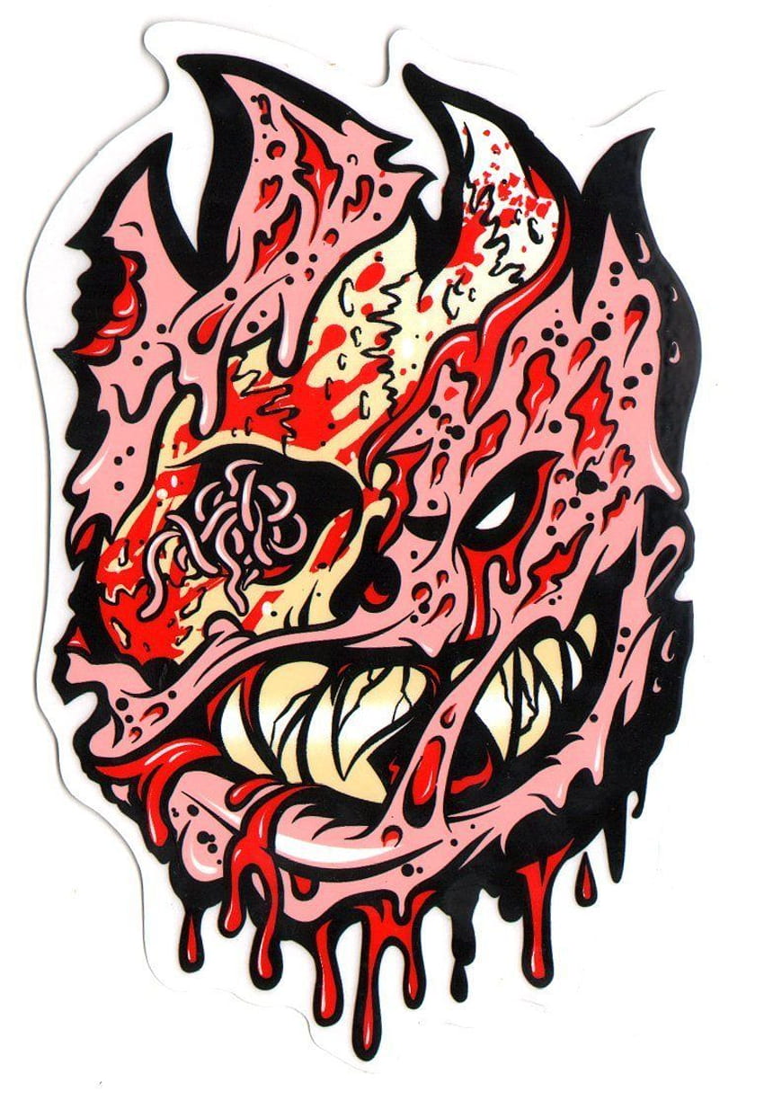 Spitfire Wheels - Fleshy Zombie Skateboard Sticker - Monster Horror Scary New: Sports & Outdoors. 스케이트보드 스티커, 스케이트보드 아트, 스케이트보드 디자인 HD 전화 배경 화면