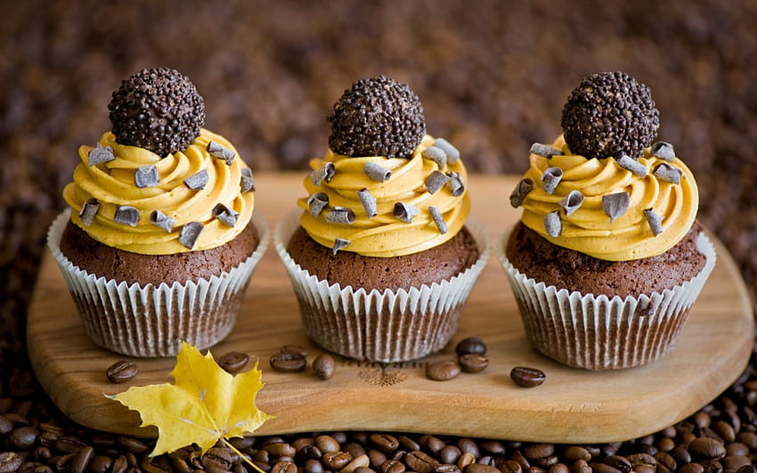 Cupcake, süß, Kaffee, Essen, Cupcakes HD-Hintergrundbild