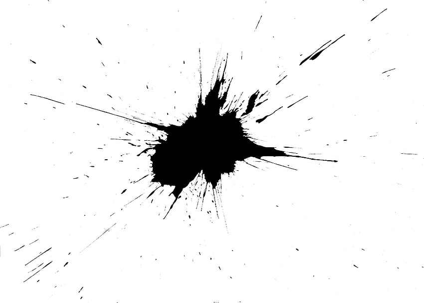Hitam dan putih - cat splatter png, Black Splash Wallpaper HD