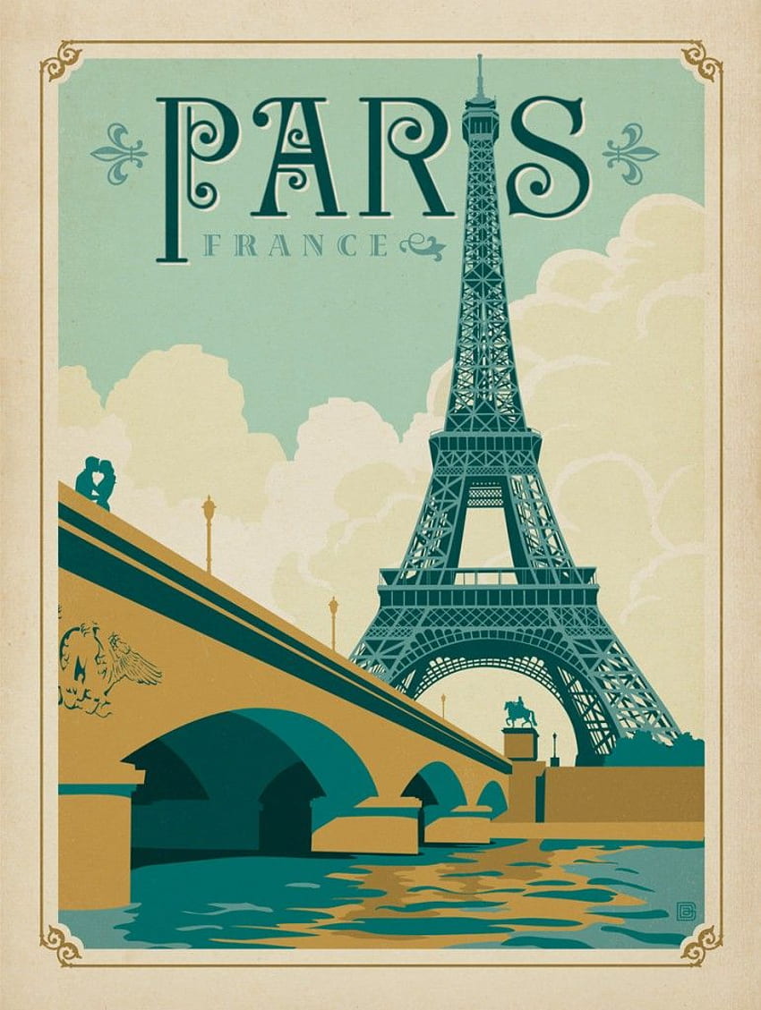 Hãy đưa mình trở về với thời kỳ cổ điển tuyệt đẹp của Paris với poster cổ điển \