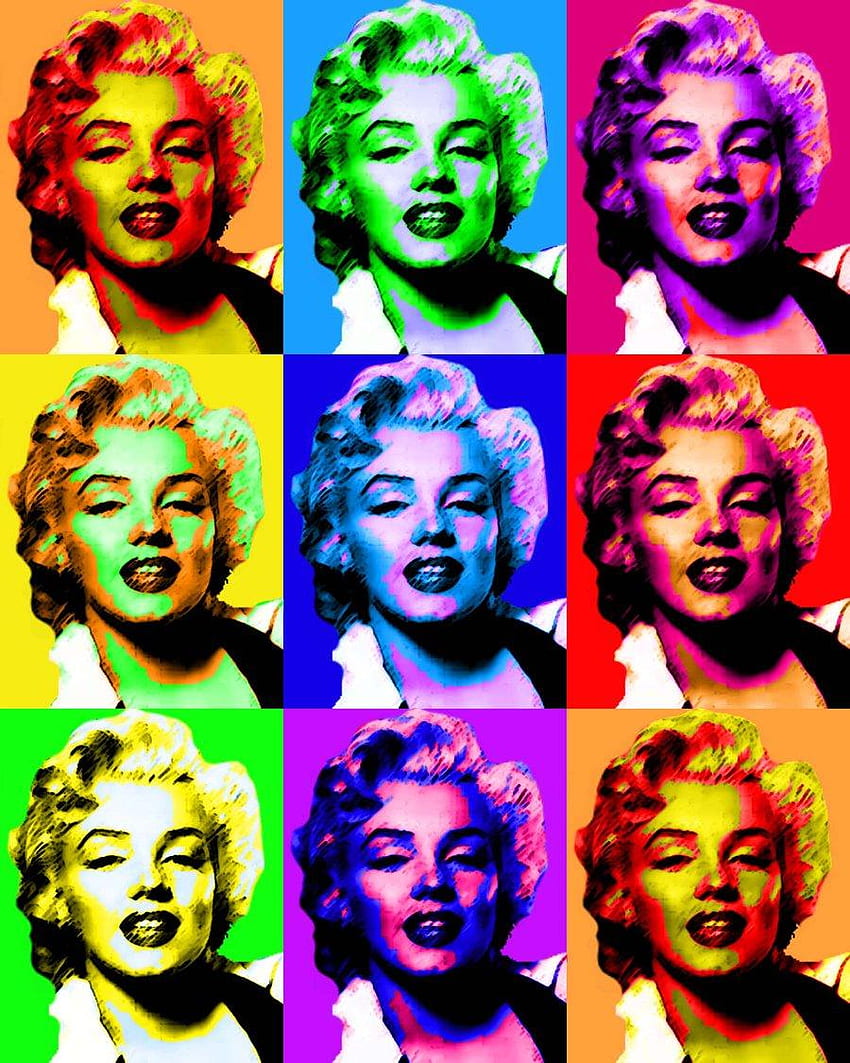 Marilyn Monroe Artística, Marilyn Monroe Pop Art Papel de parede de celular HD