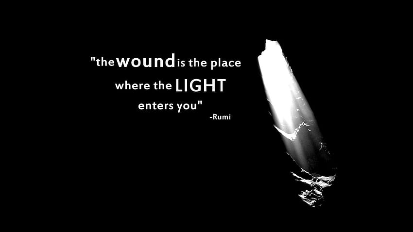 Brokenness, healing, and DAMN, Rumi was one wise dude. HD wallpaper