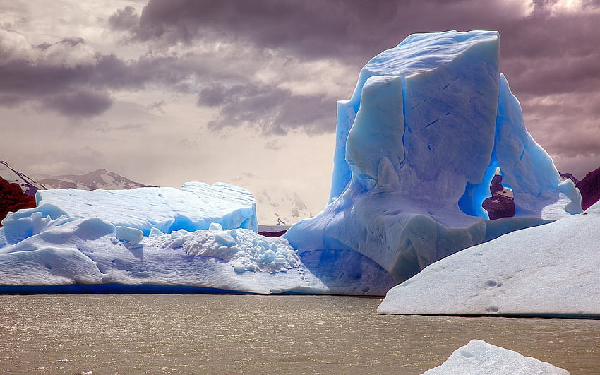 Nature, Water, Ice, Iceberg, Dirty HD wallpaper