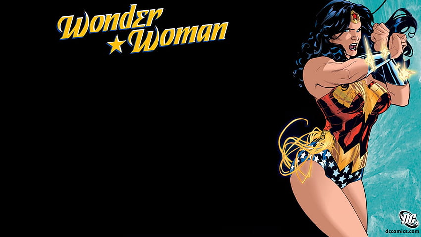 Wonder Woman, DC Comics, типография, диана, комикси, амазонка, илюстрация HD тапет