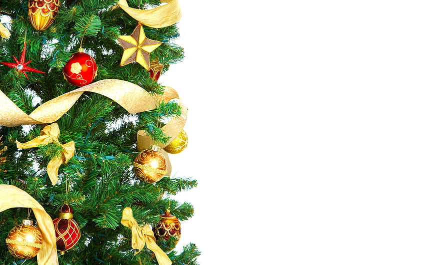 Коледна елха, празници, графика, сладко, подаръци, топки, гирлянд, топка, коледа, червено, декорации, свещи, прекрасно, нова година HD тапет