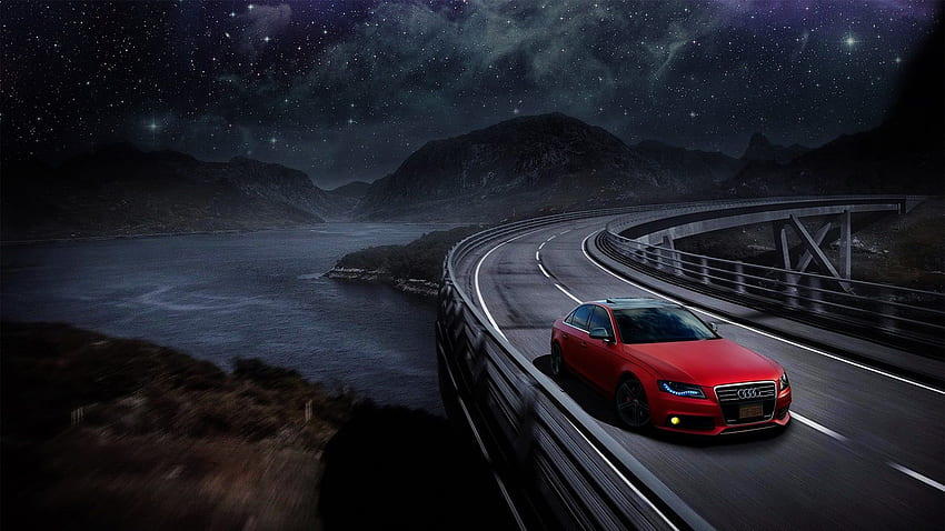 Audi Merah Sedan, Audi, Audi A4, Audi B8, Mobil Merah - Aston Wallpaper HD