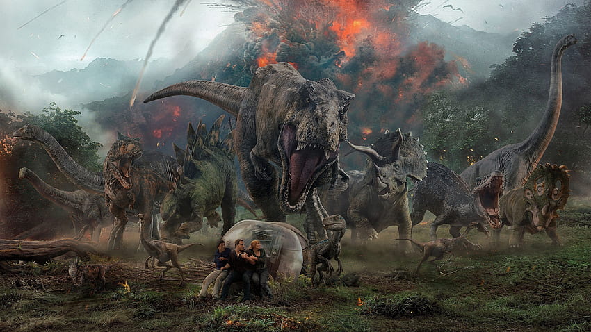 Джурасик свят: Падналото кралство T Rex динозаври HD тапет