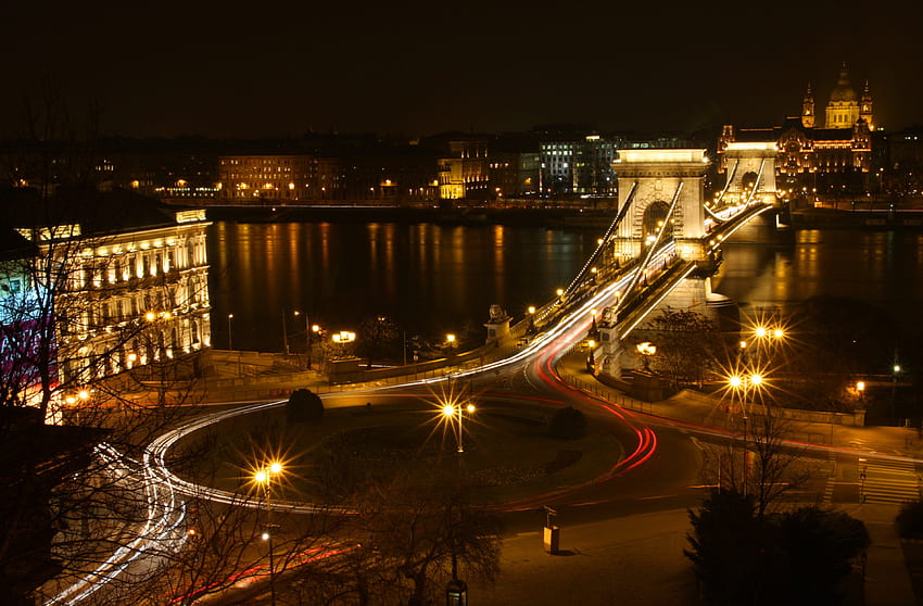 Budapest Nightshot, night, city, lights, nightshot, budapest HD wallpaper