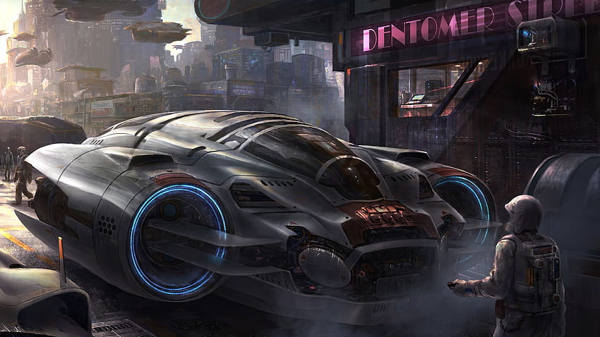 Scifi-Fahrzeug-Science-Fiction-Konzeptkunst 1440P, Sci-Fi-Kunst HD-Hintergrundbild