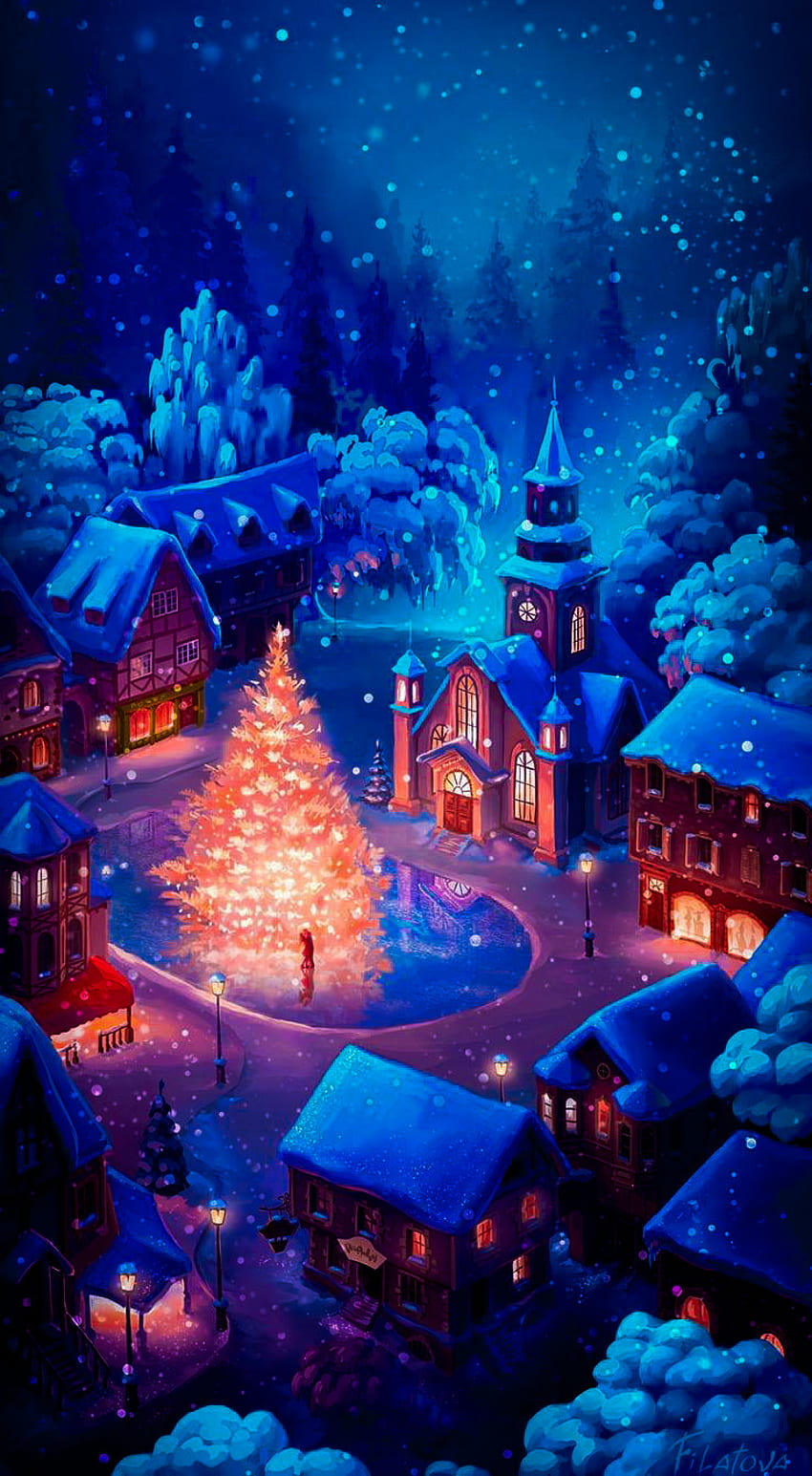 Christmas, most, world, blue, dark, best, full HD phone wallpaper