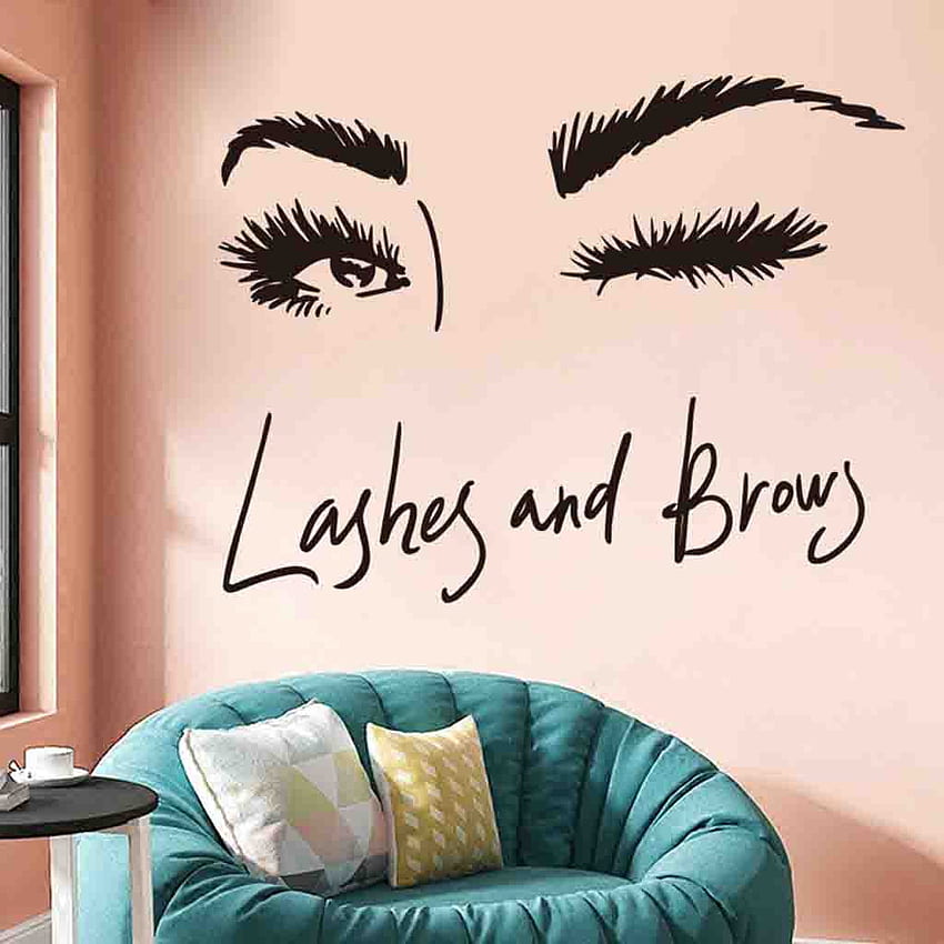 Home decorations Wall Art Sticker Eye Lashes Extensions Beauty Salon Wall Decor Eyebrows Make Up, Beauty Center HD phone wallpaper
