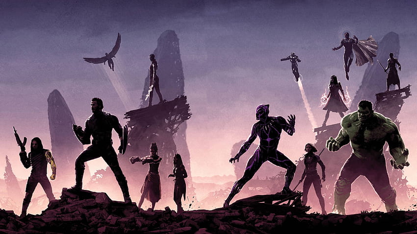 Avengers: Infinity War Minimalist Hulk Black Panther Captain America White  Wolf HD wallpaper | Pxfuel