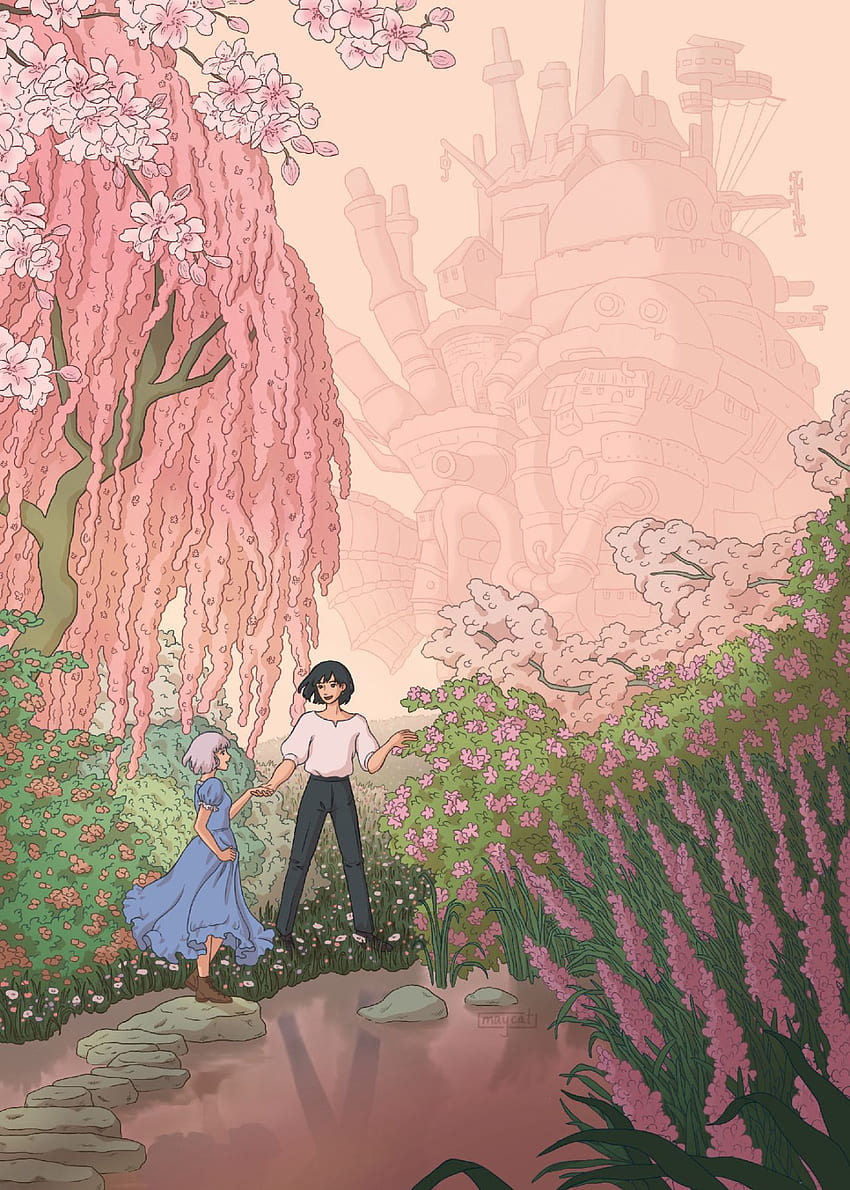 スタジオジブリのソフィア・マトヴェイチュク。 Studio ghibli art, Ghibli artwork, Studio ghibli background, Moving Castle HD電話の壁紙