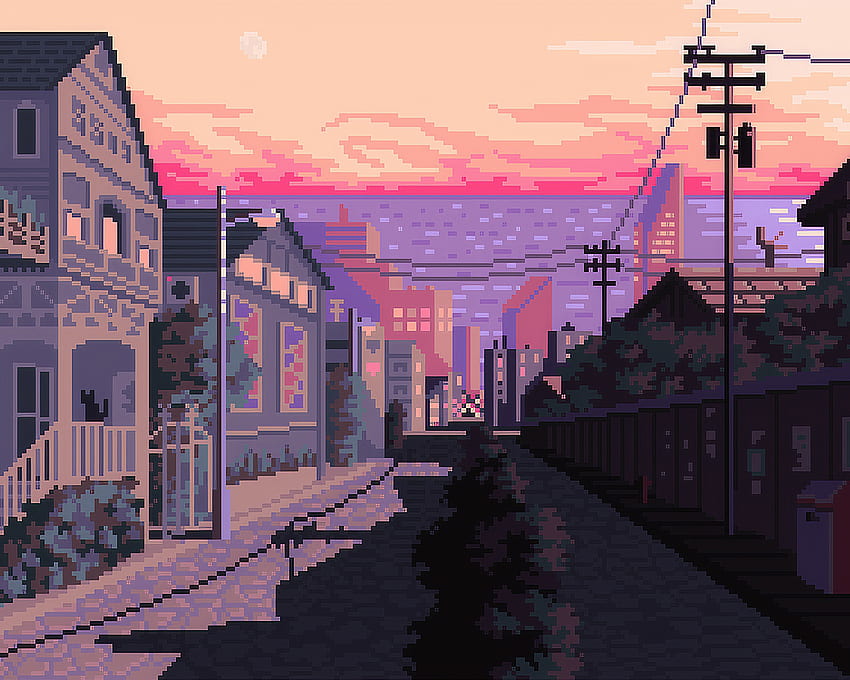 Late Afternoon Pixel Art Resolution , , Background, and, 1280X1024 ...