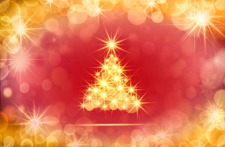 휴일, 새해, 섬광, 서클, 샤인, 광채, 크리스마스 트리, Bokeh, Boquet HD 월페이퍼