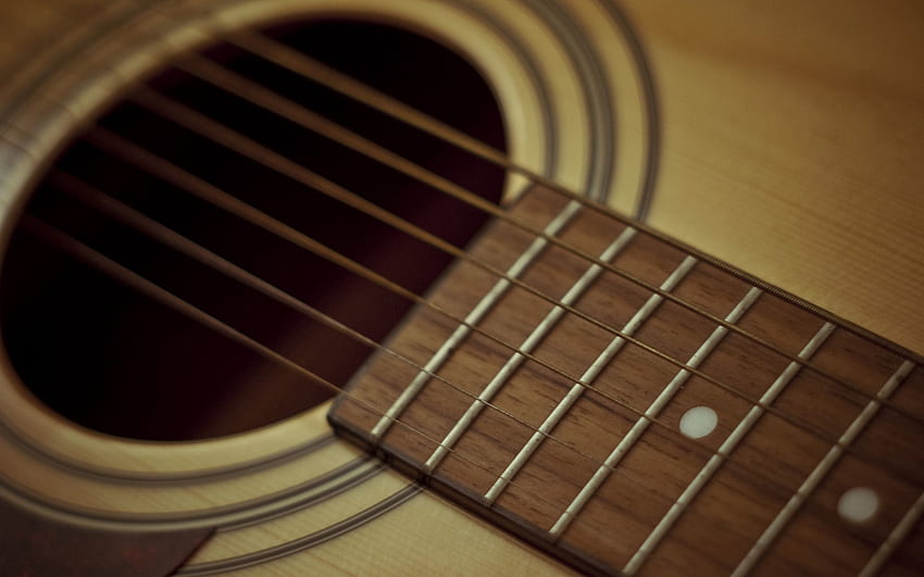 Makro, Holz, Holz, Gitarre, Metall, Streicher HD-Hintergrundbild