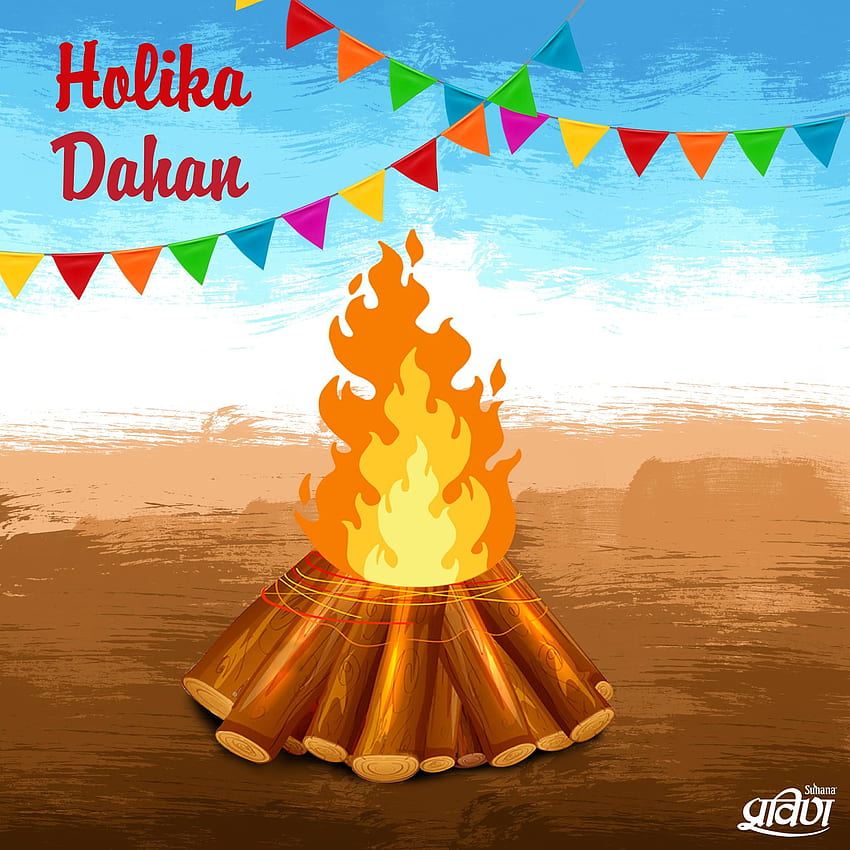 This Holika Dahan burn your ego, greed & anger in the fire and give way to a new colourful tomorrow. HD phone wallpaper