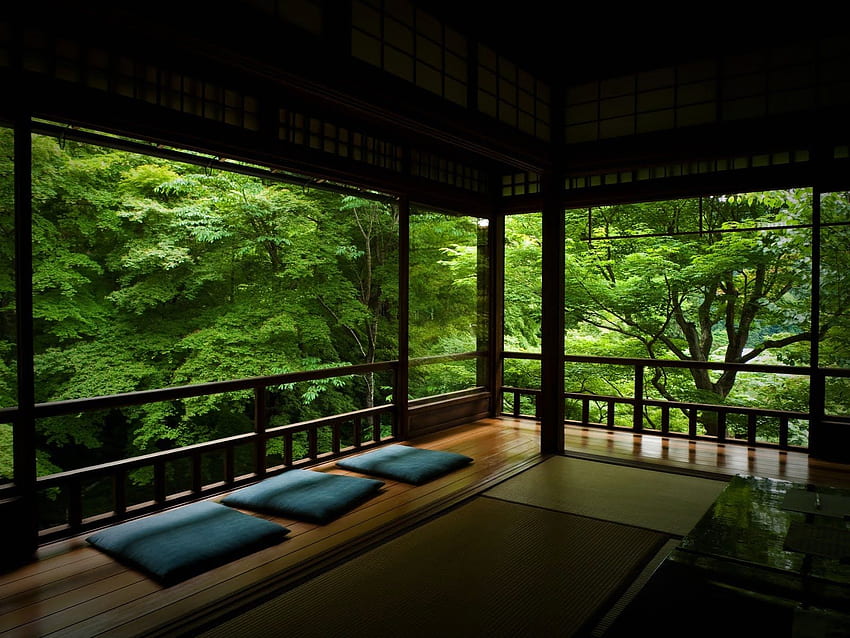禅風のインテリアデザイン、伝統的な日本家屋 高画質の壁紙