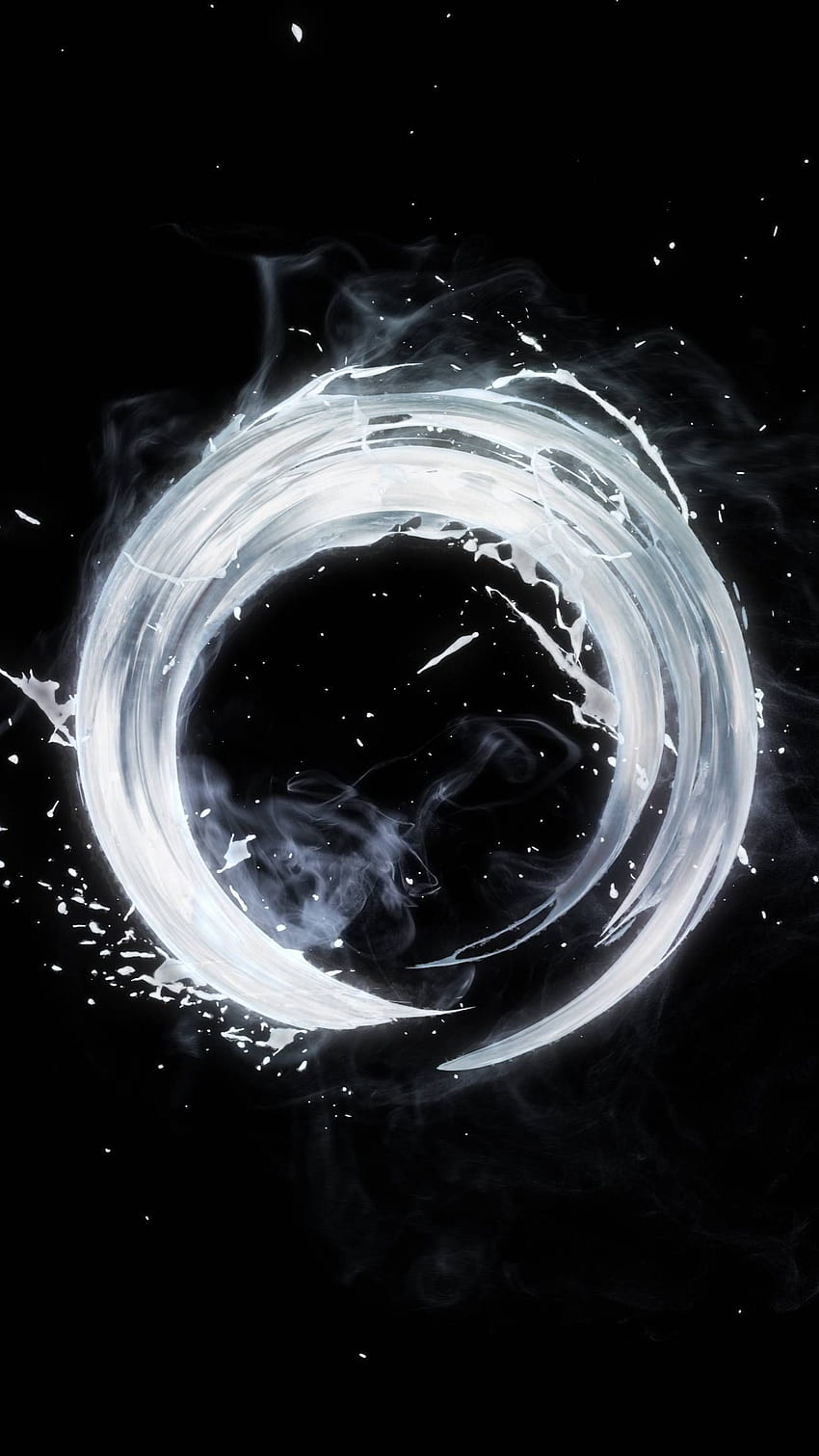 Enso - Cold Light. teamLab / チームラボ. Zen art, Zen , Abstract painting HD phone wallpaper