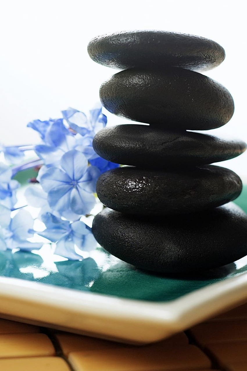 stones, therapy, flowers, Massage Flower HD phone wallpaper