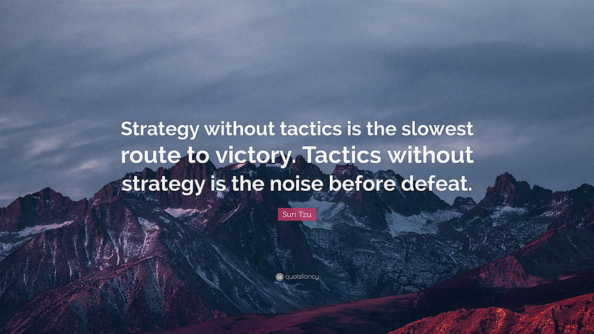Citation de Sun Tzu : « Une stratégie sans tactique est la voie la plus lente pour Fond d'écran HD