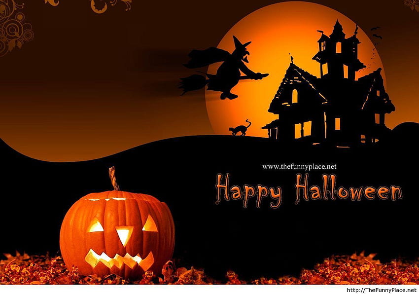 funny pumpkin lantern halloween wallpaper 12872881 PNG