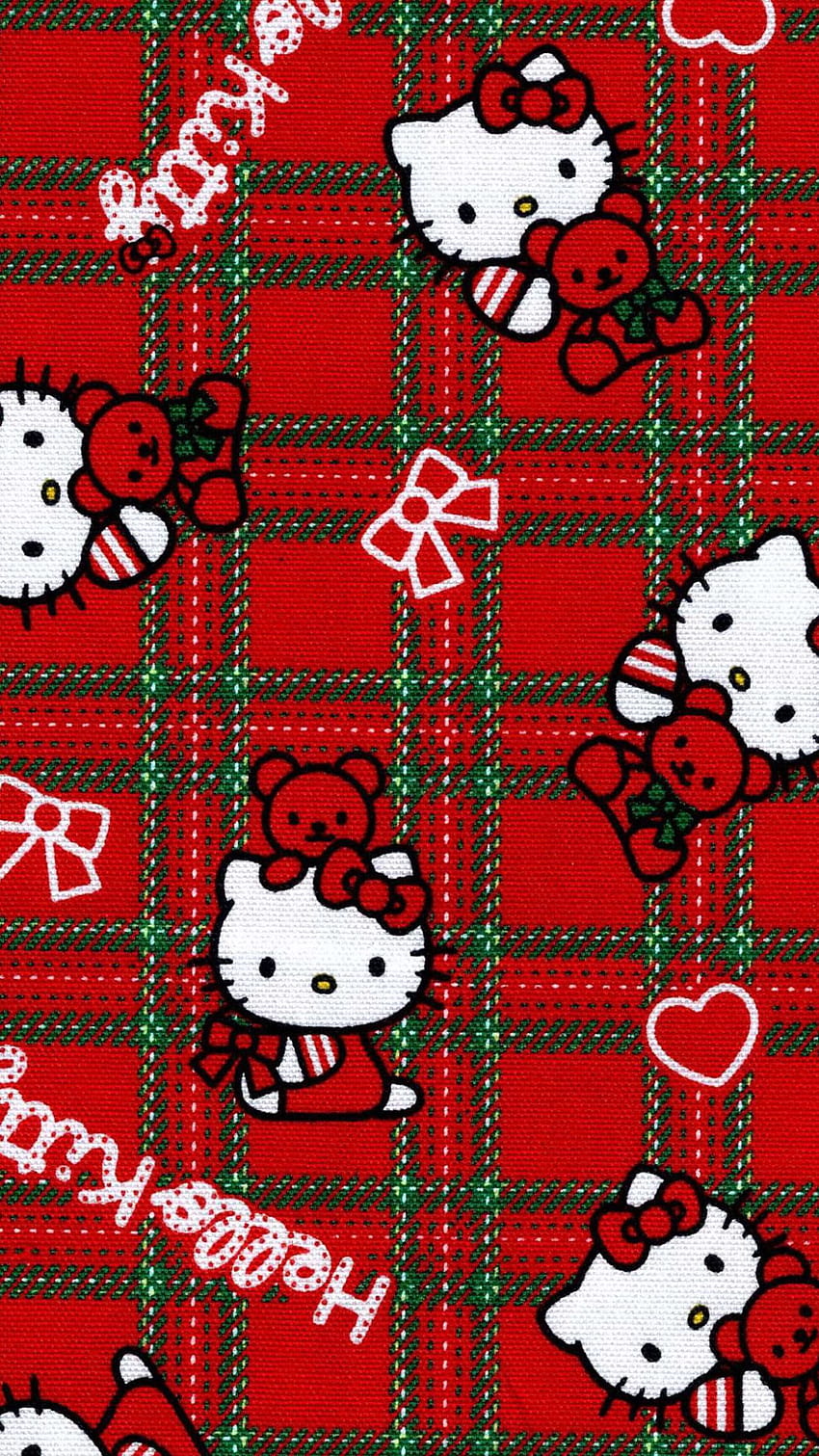Fond de Noël Hello Kitty, Noël Hello Kitty Fond d'écran de téléphone HD