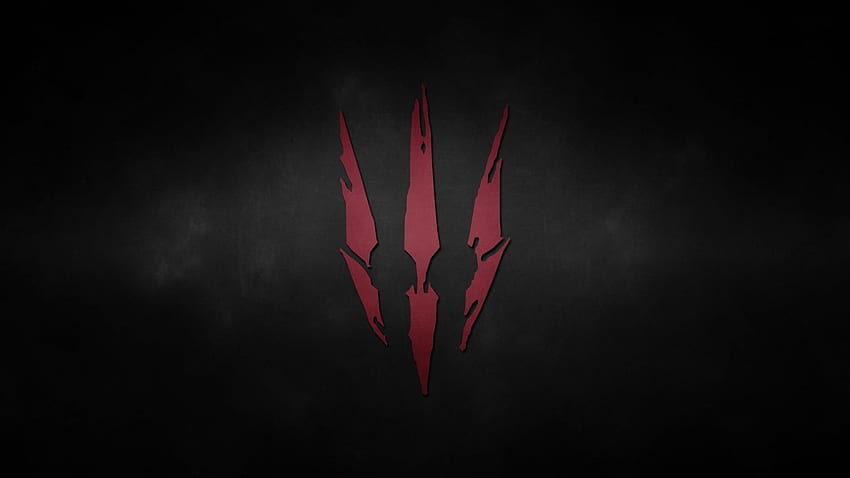 три реда червено лого The Witcher The Witcher 3: Wild Hunt видеоигри HD тапет